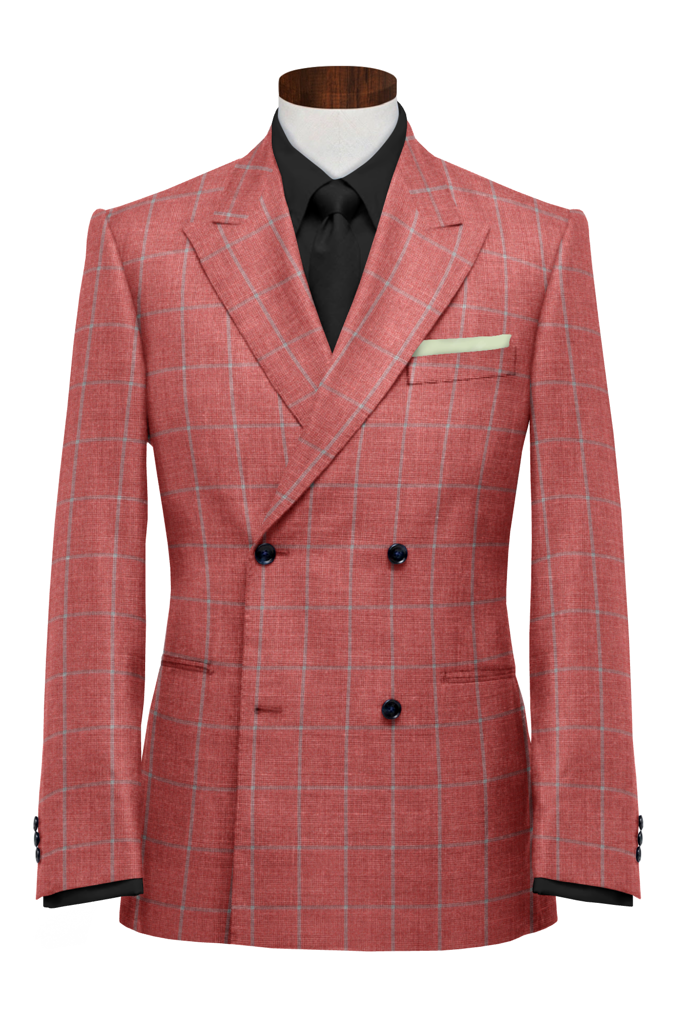 700329 - Mint Red Windowpane Checks