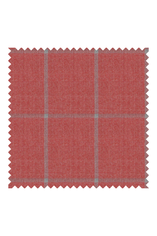 700329 - Mint Red Windowpane Checks