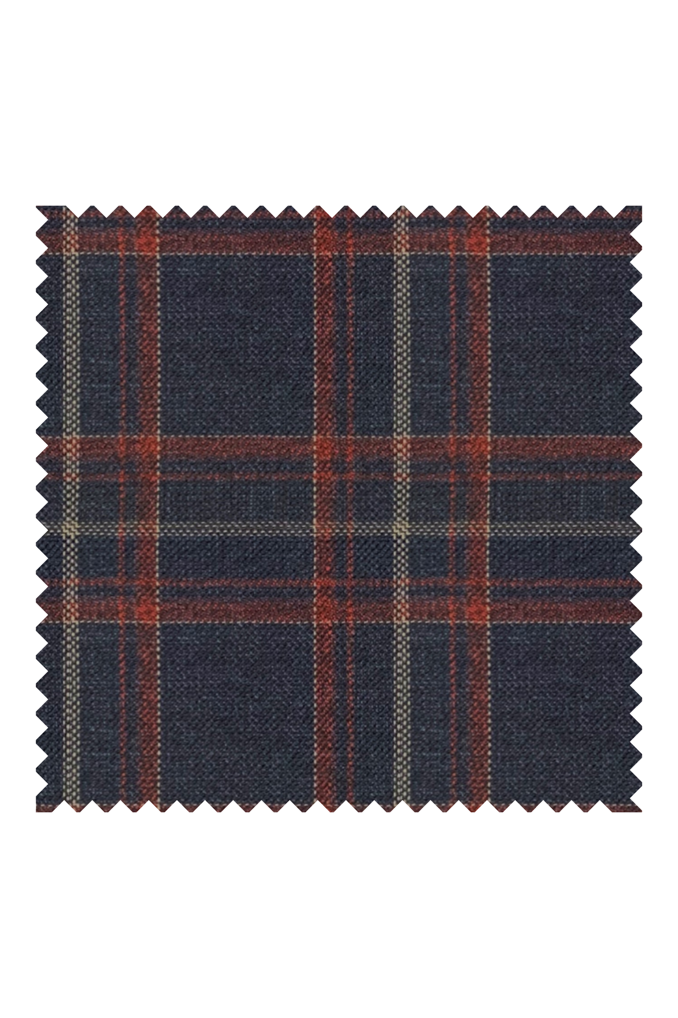 700343 - Hibiscus Red On Navy Blue Checks