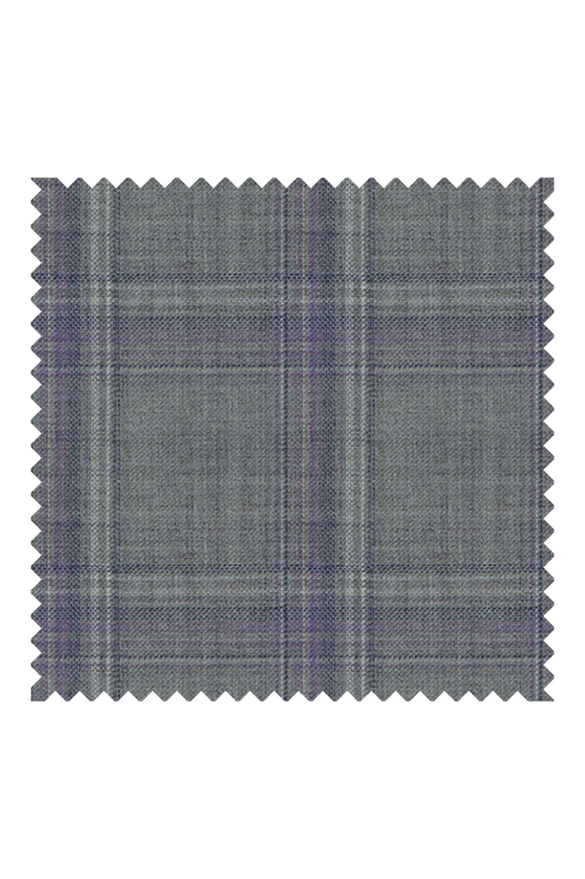 700350 - Lilac Checks On Grey
