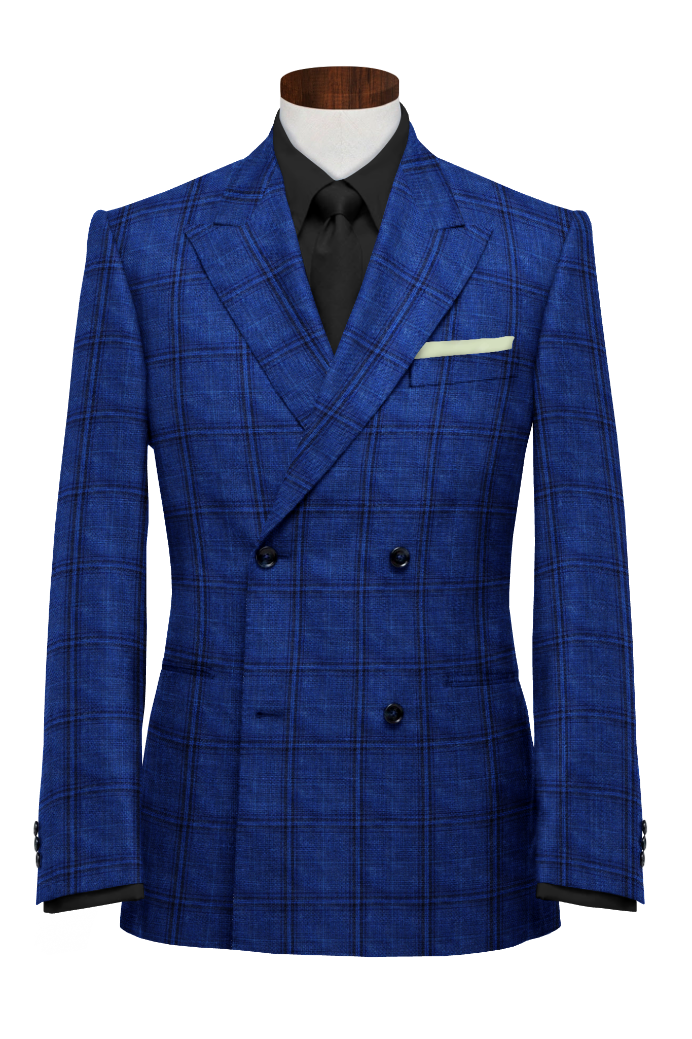 700372 - Blue Windowpane Checks