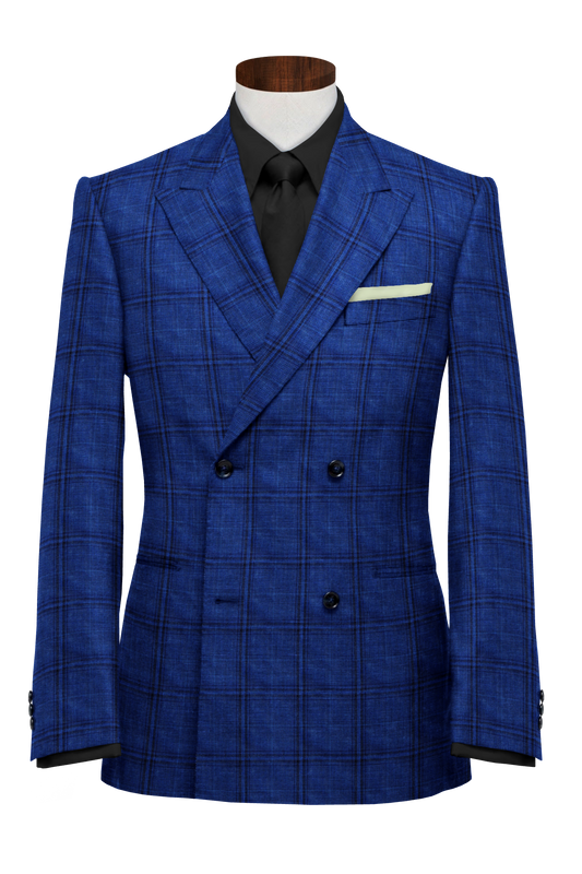 700372 - Blue Windowpane Checks