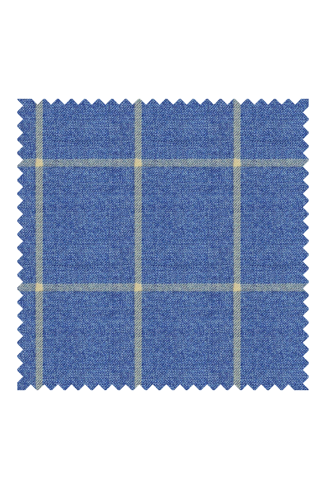 700328 - Yellow Windowpane Checks on Pastel Blue